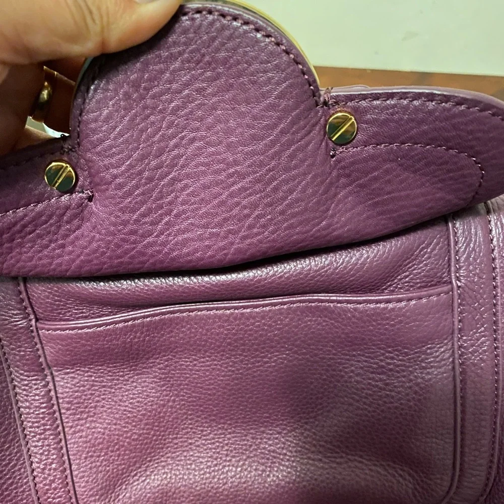 Tory Burch purple bag.